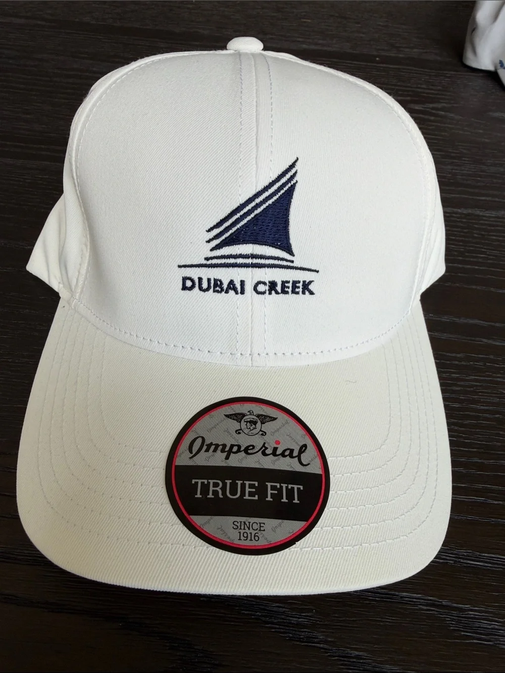 Dubai Creek White Embroidered Cap - Imperial True Fit